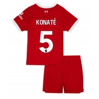 Dres Liverpool Ibrahima Konate #5 Domaci za djecu 2023-24 Kratak Rukav (+ kratke hlače)